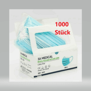 1000 Stück OP Mundschutzmaske MEDICAL (EN 14683 : 2019 (Typ II R)