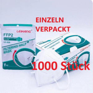 1000 Stück LEIKANG FFP2 Masken Großhandel  EINZELN VERPACKT (Preis inkl. MwSt)