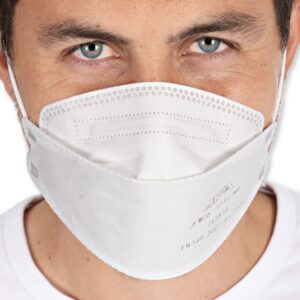 1000 Stück FFP2 NR Atemschutzmasken – vertikal faltbar, mit Ohrschlaufen – geeignet für industrielle Anwendungen