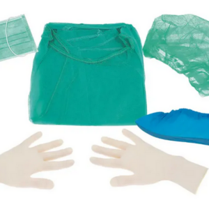 BeeSana® Stations-Schutzset unsteril PZN: -1 x PP-Kittel1 x Schwesternhaube1 x OP-Maske2 x CPE-Überziehschuhe2 x Untersuchungshandschuhe Latex Gr. M                                                                                               80 Sets / Pkg,  1 Pkg / Krt